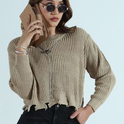 SHOWOFF Women Self Design Pullover Sweater-image-76