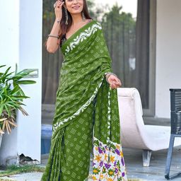 Munir Ethnic Motifs Printed Pure Cotton Saree-image-39