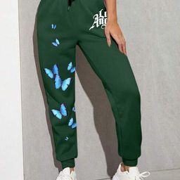 TABADTOD Women Printed Relaxed Loose Fit Joggers Trousers-picture-30