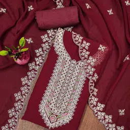 Maroosh Embellished Silk Georgette Unstitched Dress Material-picture-25