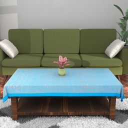 RUBOXA Blue Cotton 4-Seater Table Cover-picture-55