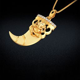 Joyalukkas Women 22Kt Fierce Protection Ganesha Gold Pendant 4.47 gm-image-46