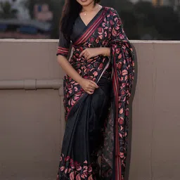 all about you Silk Blend Tussar Saree-image-51