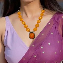 TAE Silver-Plated Brass Statement Necklace-image-35