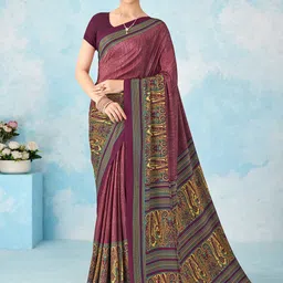 all about you Ethnic Motifs Pure Crepe Bagru Saree-34