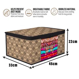 Kuber Industries Coffee Brown Set of 4 Regular Multi-Utility Organisers image 5