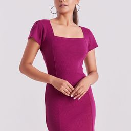 The Cloth Crow Women Puff Sleeve Bodycon Mini Dress-image-37