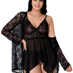 chia fashions Net Baby Doll with Asymmetric-image-63