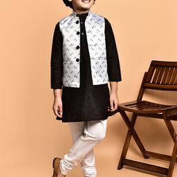 PRINTINDIA Boys Mandarin Collar Regular Straight Kurta with Pyjamas-image-47