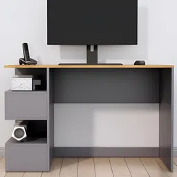 HEXA RED Grey Engineered Wood Study Table For Work From Home Students & Computer Table image 5