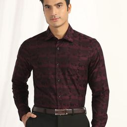 Blackberrys Men India Slim Fit Spread Collar Floral Printed Cotton Casual Shirt-image-50