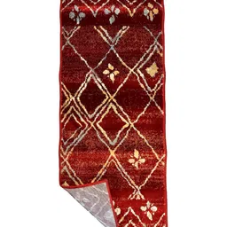 Sapana Carpet-Mats Maroon & Beige Abstract Printed Floor Runner image 3