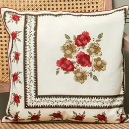 Crown of Poppies Multicoloured Floral Square Cushion Covers-image-54