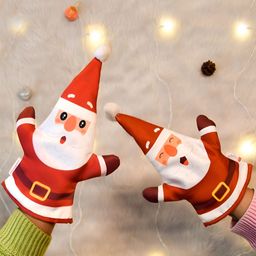 Indigifts Set Of 2 Santa Printed Hand Puppet Festive Decor-image-77
