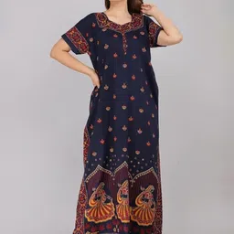 AAKARSHANA CREATION Printed Maxi Nightdress-picture-38