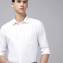 Park Avenue Slim Fit Micro Ditsy Printed Formal Shirt-picture-28