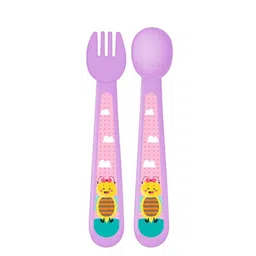 Adore Purple Kids Feeding Spoon & Fork Set-image-47