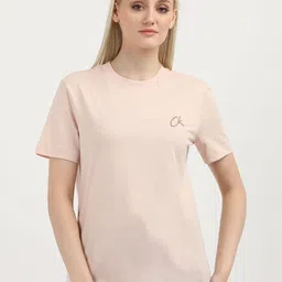 Calvin Klein Jeans Women V-Neck Drop-Shoulder Sleeves T-shirt-image-23