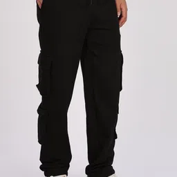 Eszett Men Baggy Cotton Joggers-image-0