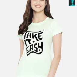 Tromko Women Pack of 2 Typography Printed Round Neck Cotton Regular Fit T-shirts-picture-15