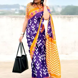 Mitera Ikat Saree-image-78