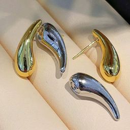 Krelin Rhodium-Plated Teardrop Shaped Studs-image-97