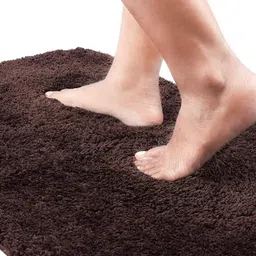 CROWN MATTINGS Brown 1400 GSM Microfibre Bath Rugs-picture-26