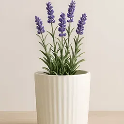GLOBALLY INDIAN Ribbed Charm Ceramic Planter-picture-42