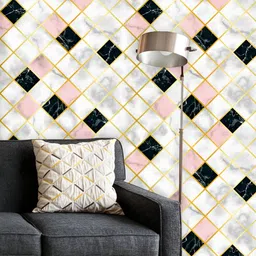 ArtzFolio Printed UV-Resistant Anti-Bacterial Marble Geometric Pattern Peel & Stick Wallpaper-image-95