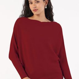 SHOWOFFFF Women Self Design Batwing Sleeve Cotton Top-15