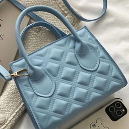 HAUTE SAUCE by Campus Sutra PU Structured Handheld Bag with Quilted-image-37