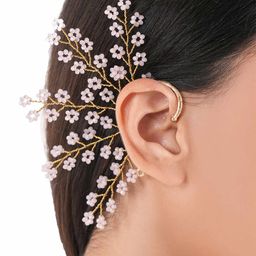 D'oro Contemporary Ear Cuff Earrings-43