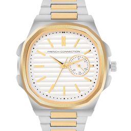 French Connection Men Dial & Stainless Steel Bracelet Style Straps Analogue Watch FCB1TM-44
