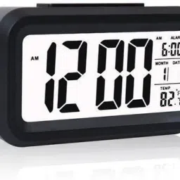 Digital Black Clock-12