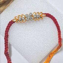 Maansh Artificial Stones Studded Thread Rakhi-image-4