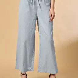 PRETTY LOVING THING Women Mid-Rise Cotton Wide Leg Trousers-image-36