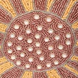 Exotic India Handmade Multi Flower Beaded Table Runner image 2