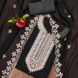 Maroosh Embellished Silk Georgette Unstitched Dress Material-image-95