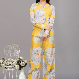 Snowdrip Printed Shirt Collar Shirt With Trousers Co-Ords-picture-15