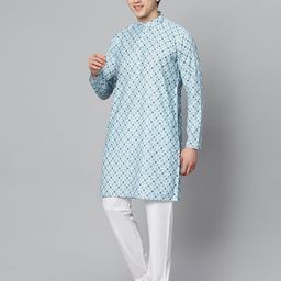 GLOBALRANG Men Printed Regular Pure Cotton Kurta with Pyjamas image 3