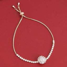 Kushal's Fashion Jewellery Women Gold-Plated Zircon Studded Wraparound Bracelet-image-74