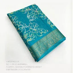 J 6 DESIGNER Floral Printed Block Print Saree-picture-34