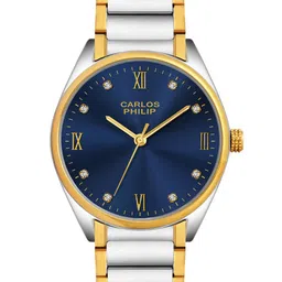 CARLOS PHILIP Men Brass Embellished Dial & Stainless Steel Straps Analogue Watch Romaluxe-image-58
