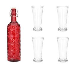 SOMIL Red Glass Airtight Can Bottle-image-25