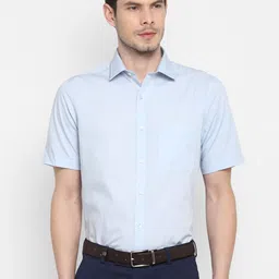 Turtle Men Classic Spread Collar Solid Cotton Slim Fit Formal Shirt-image-23