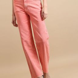 DressBerry Women Comfort Straight Fit High-Rise Light Fade Acid Wash Stretchable Jeans-image-59