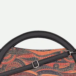ZOUK Nadia Women Printed Structured Sling Bag - Pithora Artistry image 4
