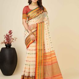 VARNI FABRICS Woven Design Zari Silk Blend Ikat Saree-image-81