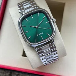 JUST LIKE Men Patterned Dial & Stainless Steel Bracelet Style Straps Analogue Watch 75 Green ciso watch-image-71