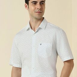 Allen Solly Men Floral Printed Spread Collar Cotton Formal Shirt-picture-36